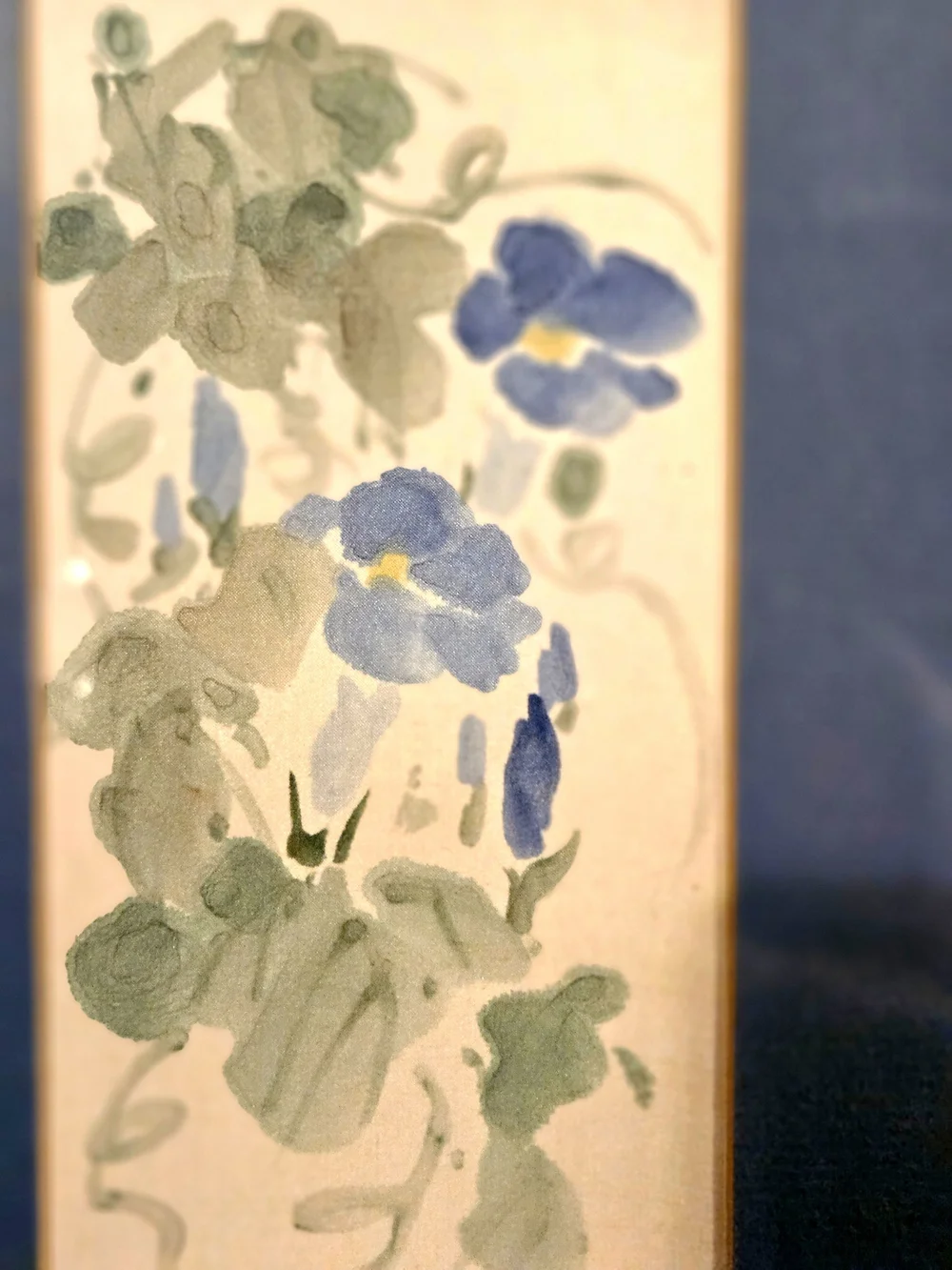 Framed Blue Botanical Watercolor Wall Art